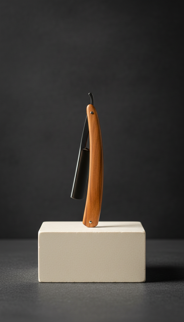 Precision Straight Razor with Ebony Handle